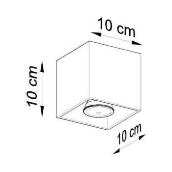 Tmavosivé bodové svietidlo 10x10 cm Geo – Nice Lamps - Image 8