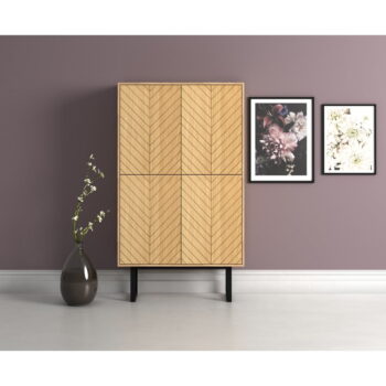 Komoda v dekore dubového dreva Woodman Camden Herringbone – Obrázok 6
