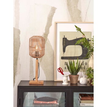 Stolová lampa s ratanovým tienidlom v prírodnej farbe (výška 45 cm) Tanami – Good&Mojo - Image 2