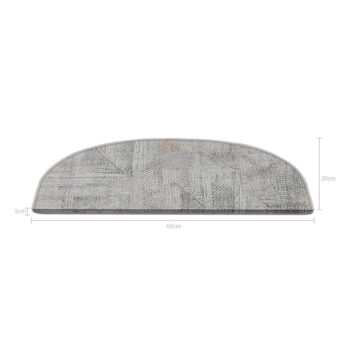 Sivé nášľapy na schody v súprave 16 ks 20x65 cm Horizon – Vitaus - Image 3