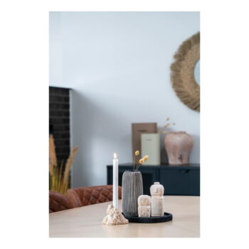 Čierno-biela váza z kameňa (výška 20 cm) – House Nordic – Obrázok 3