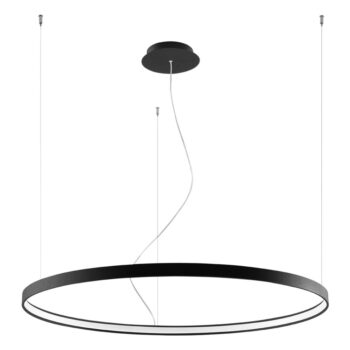 Čierne závesné svietidlo Nice Lamps Ganica, ø 100 cm