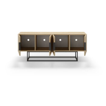 TV stolík v dekore duba v prírodnej farbe 140x55 cm Titan – Marckeric - Image 4