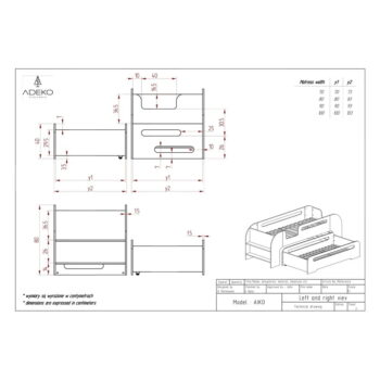 Detská posteľ s výsuvným lôžkom v prírodnej farbe 90x200 cm AIKO – Adeko - Image 4