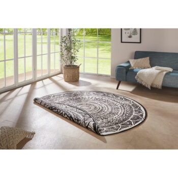 Čierno-krémový vonkajší koberec NORTHRUGS Siruma, ø 200 cm - Image 2