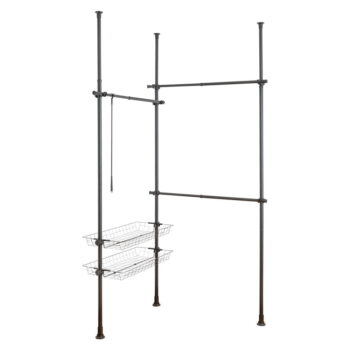 Čierny kovový teleskopický stojan na oblečenie Herkules – Wenko – Obrázok 2