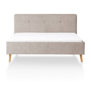 Sivohnedá čalúnená dvojlôžková posteľ 180x200 cm Smart – Meise Möbel - Image 4