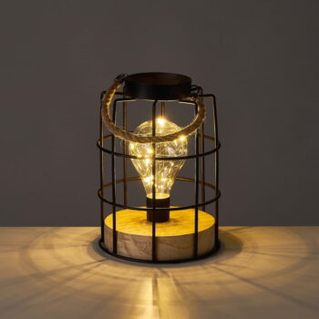Čierna stolová lampa (výška  20,5 cm) – Casa Selección - Image 2