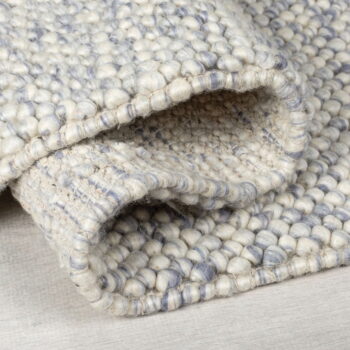 Svetlomodrý ručne tkaný behúň s prímesou vlny 60x230 cm Minerals – Flair Rugs - Image 2