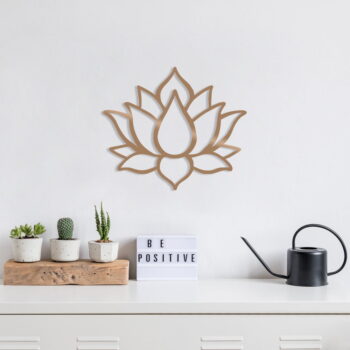 Nástenná dekorácia v zlatej farbe Wallity Lotus - Image 2
