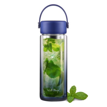 Modrá sklenená fľaša 350 ml Fuori – Vialli Design - Image 6