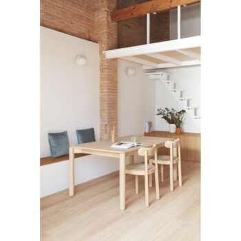 Rozkladací jedálenský stôl v dekore jaseňa 160x100 cm Atlas - Teulat - Image 7