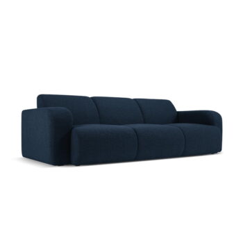 Tmavomodrá pohovka z textílie bouclé 235 cm Molino – Micadoni Home - Image 2