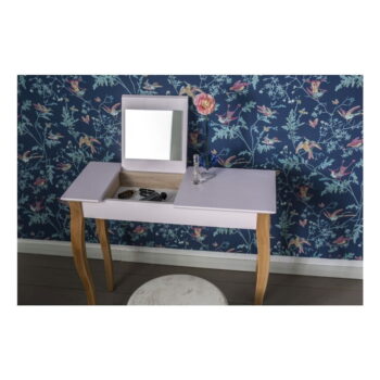 Biely toaletný stolík so zrkadlom Ragaba Dressing Table, dĺžka 105 cm – Obrázok 7