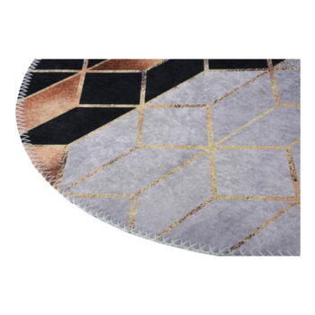 Čierno-biely umývateľný okrúhly koberec ø 100 cm – Vitaus – Obrázok 3