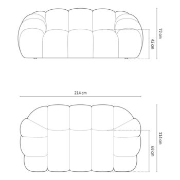 Svetlozelená pohovka 214 cm Diana – Micadoni - Image 7