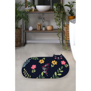 Čierna kúpeľňová predložka 80x140 cm Cattest – Foutastic - Image 2