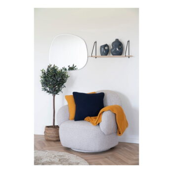 Žltá pletená deka z recyklovanej bavlny 130x170 cm Santos – House Nordic – Obrázok 4