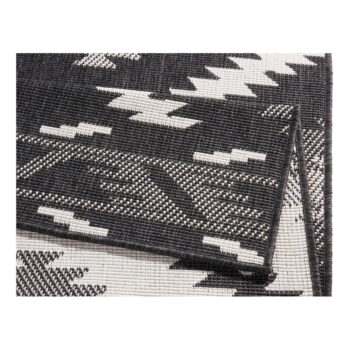 Čierno-krémový vonkajší koberec NORTHRUGS Malibu, 80 x 350 cm - Image 4