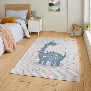 Modro-svetlosivý detský koberec 120x170 cm Vida Kids Dinosaur – Think Rugs - Image 2
