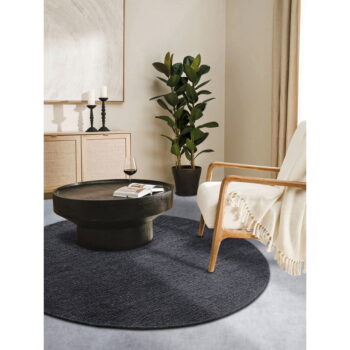 Tmavosivý ručne tkaný vlnený okrúhly koberec ø 160 cm Francois – Villeroy&Boch – Obrázok 2