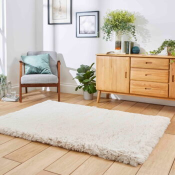 Krémovobiely koberec 80x150 cm Super Teddy – Think Rugs - Image 5