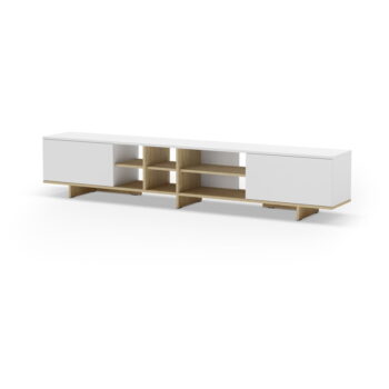Biely TV stolík 230x44 cm Cequoia – Marckeric - Image 6