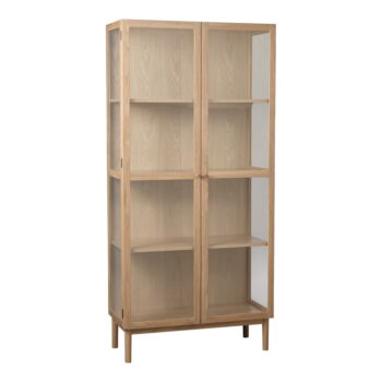 Vitrína z dubového dreva v prírodnej farbe 190x90 cm Elba – Unique Furniture - Image 5