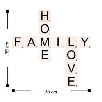 Nástenná dekorácia Wallity Scrabble – Obrázok 4