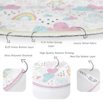 Biely detský koberec ø 100 cm Comfort – Mila Home - Image 8