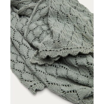 Modrá bavlnená pletená detská deka 70x100 cm Ria – Kave Home – Obrázok 2