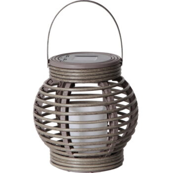Hnedý solárny LED lampáš vhodný do exteriéru Star Trading Rustic, výška 16 cm - Image 3