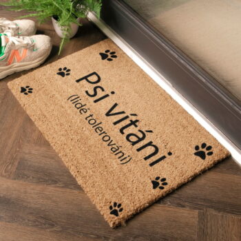 Rohožka z kokosového vlákna 40x60 cm Psi vítáni – Artsy Doormats – Obrázok 4