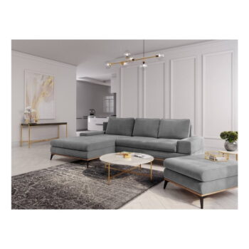 Sivá rozkladacia rohová pohovka Windsor & Co Sofas Planet, ľavý roh – Obrázok 6