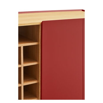 Červená vysoká komoda v dekore duba 95x120 cm Arista – Teulat - Image 3