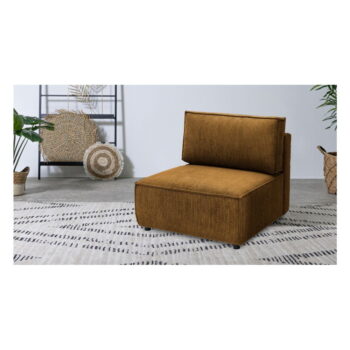 Menčestrový modul pohovky (stredový diel) v horčicovej farbe Nihad modular – Bobochic Paris – Obrázok 2