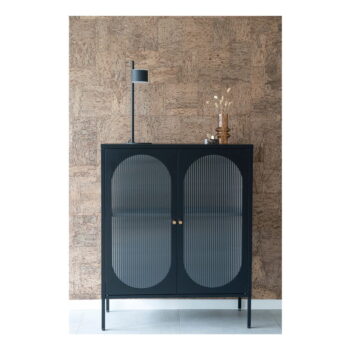 Čierna kovová vitrína 90x110 cm Adelaide – House Nordic - Image 7