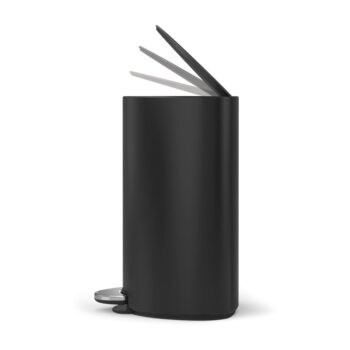 Matne čierny nášľapný kovový odpadkový kôš 6 l – simplehuman - Image 7