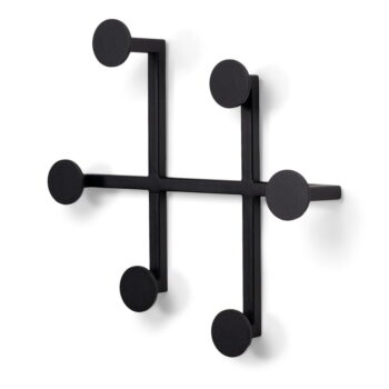 Čierny kovový nástenný vešiak Bottoni – Spinder Design - Image 2
