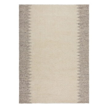 Krémový ručne tkaný koberec s prímesou vlny 120x170 cm Minerals Border – Flair Rugs - Image 6
