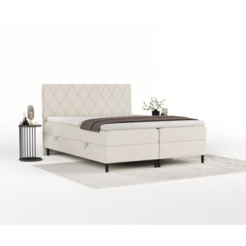 Béžová boxspring posteľ s úložným priestorom 160x200 cm Gwen – Maison de Rêve - Image 10