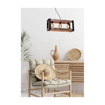 Čierne závesné svietidlo 20x60 cm Varna - Candellux Lighting - Image 2