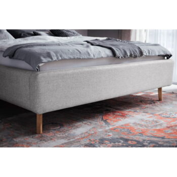 Sivá čalúnená dvojlôžková posteľ s úložným priestorom s roštom 180x200 cm Lotte - Meise Möbel - Image 3