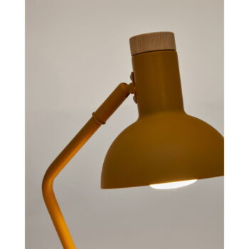 Stolová lampa v horčicovej farbe s kovovým tienidlom (výška 37 cm) Katia – Kave Home - Image 6