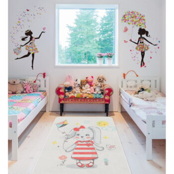 Biely detský koberec 80x140 cm Happy Bunny – Oyo Concept - Image 2