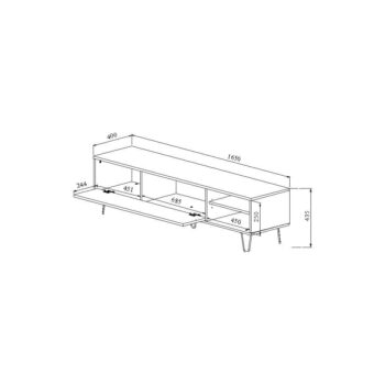 Antracitovo-hnedý TV stolík v dekore orecha 165x44 cm Aero – TemaHome - Image 2