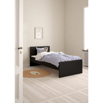 Čierna jednolôžková posteľ 90x190 cm Naia – Tvilum - Image 5