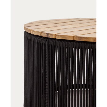 Okrúhly záhradný odkladací stolík s doskou z akácie ø 60 cm Dandara – Kave Home - Image 5