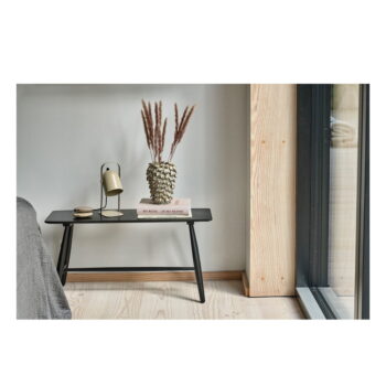 Čierny konzolový stolík z dubového dreva 90x28 cm Bast - Villa Collection – Obrázok 6