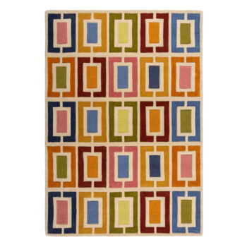 Ručne tkaný vlnený koberec 160x230 cm Retro Blocks – Flair Rugs - Image 6